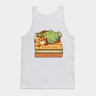 Cat Teapot Books Tank Top